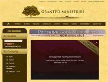 Tablet Screenshot of grantedministries.org